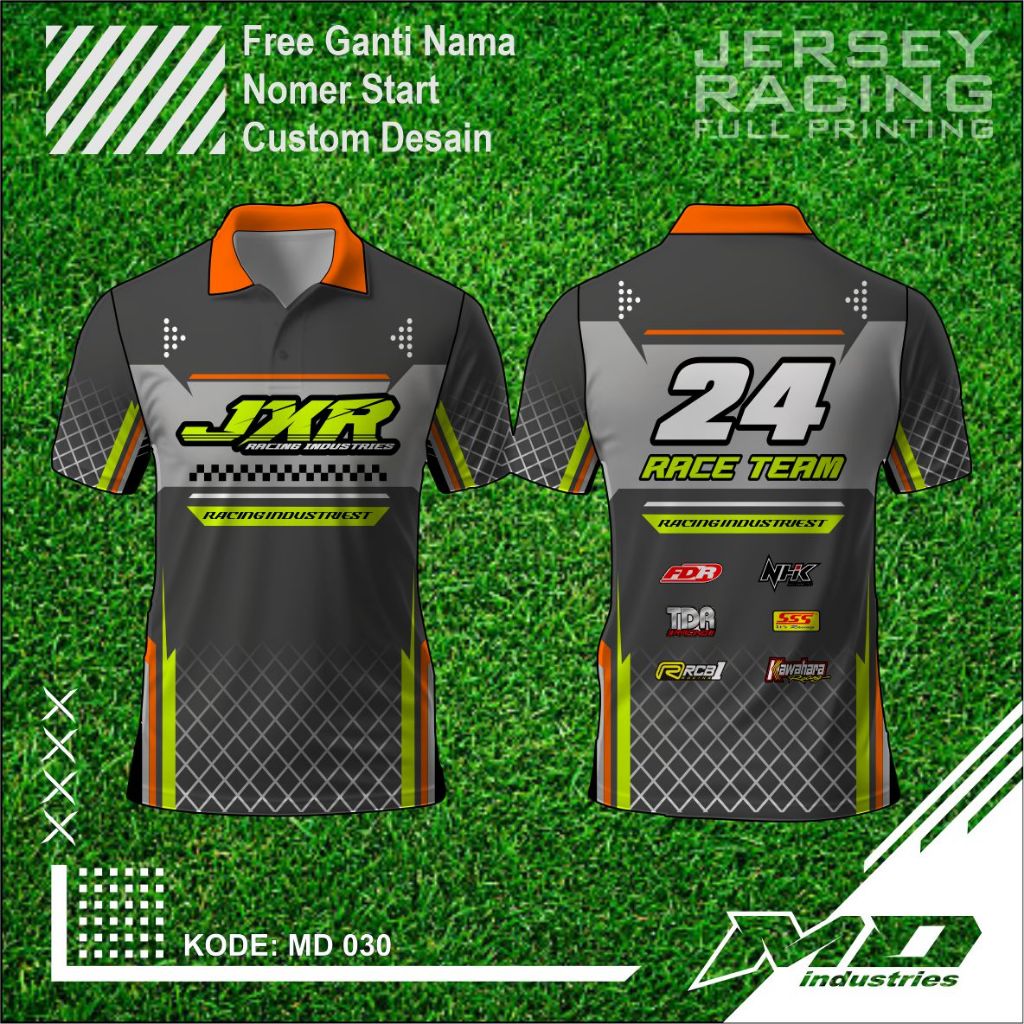 Jersey Balap Desain Keren - Baju Balap Racing Printing - Minimalis
