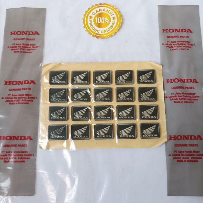 (3pcs)emblem logo tulisan Honda sayap batok speedometer beat fi Supra 125 fi Vario 125 150 110