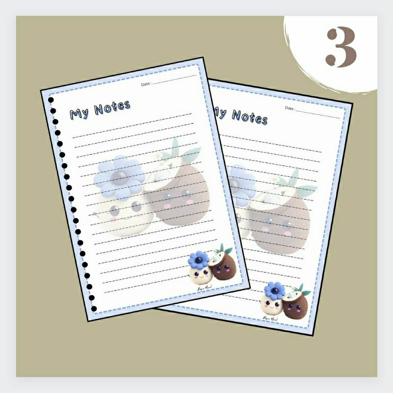 

‼️ PART 2 MOTIF KARTUN ‼️ Isi 10 Lembar Kertas Binder / Loose Leaf