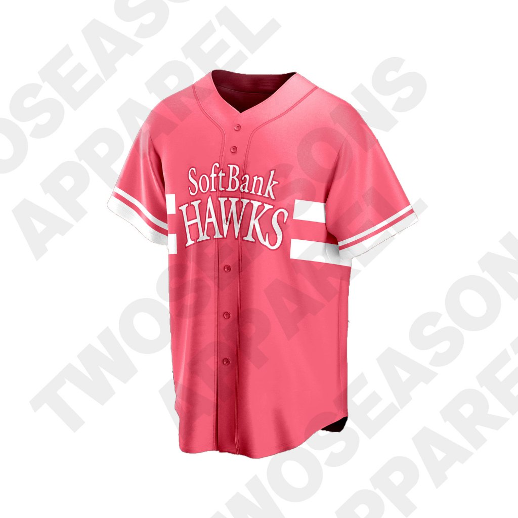 Kaos Baju Dewasa Jersey Baseball Vintage Edition SoftBank Hawks Full Printing Custom