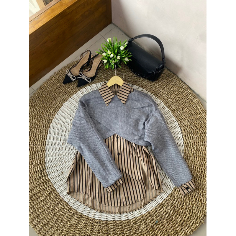 atasan blouse import 2in1