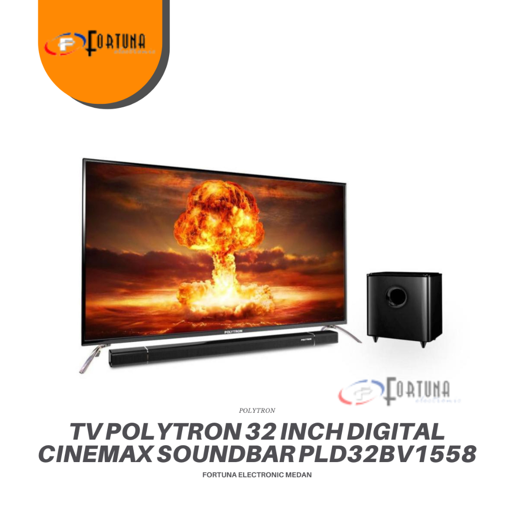 TV POLYTRON 32 INCH SOUNDBAR CINEMAX DIGITAL PLD 32BV1558 KHUSUS MEDAN