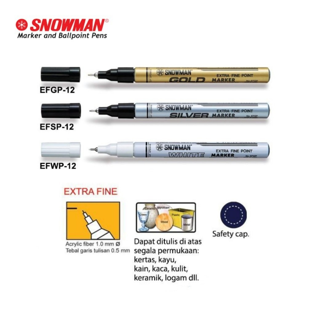 

Paint Marker/ Spidol Cat Permanent Snowman Extra Fine