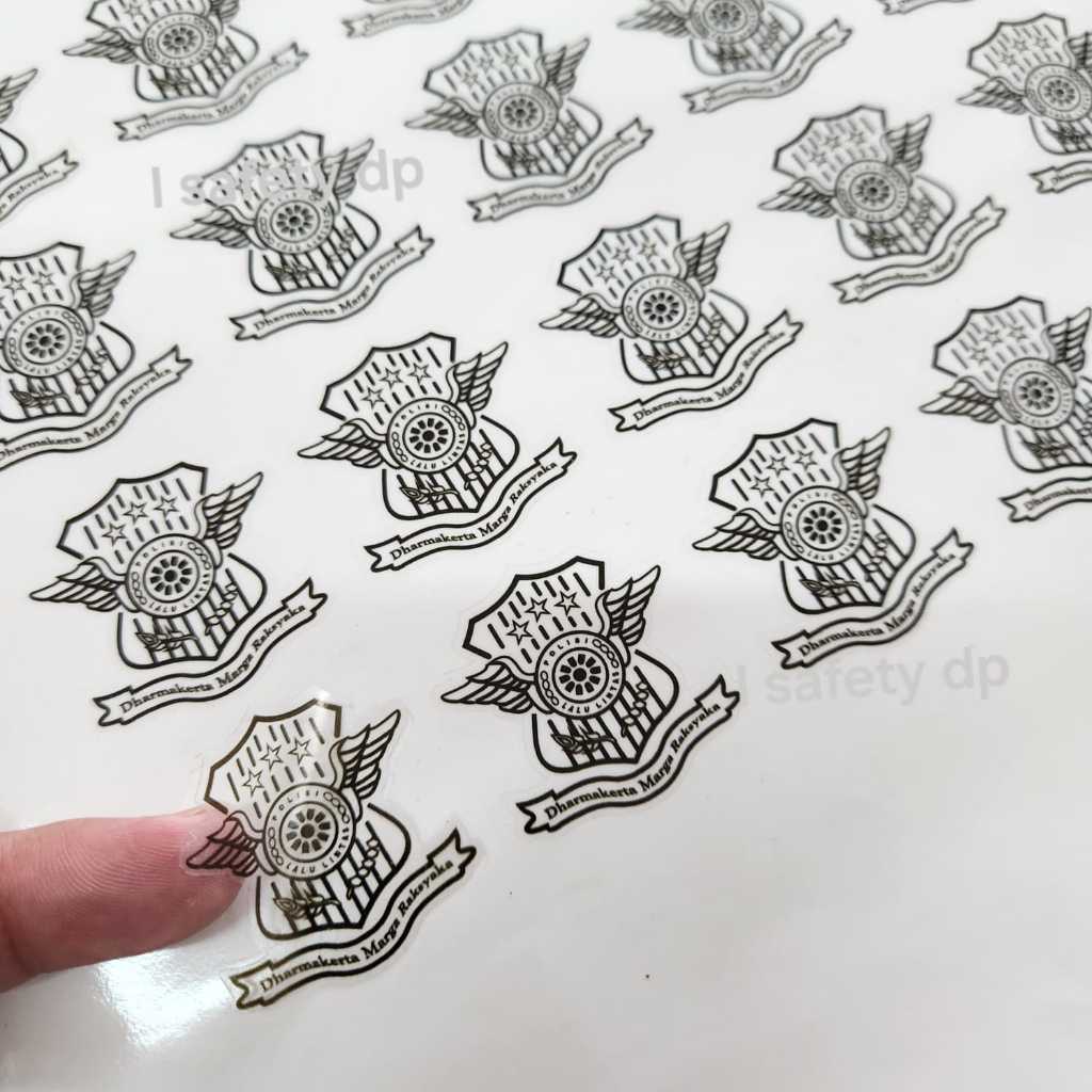 Stiker logo KORLANTAS plat nomor, Stiker logo plat nomor