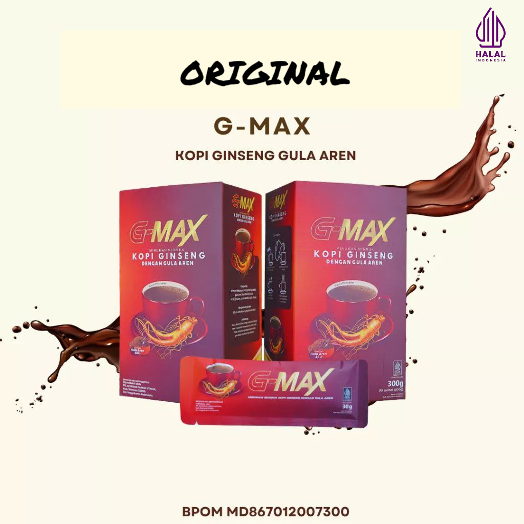 

G-MAX Minuman Kopi Stamina Pria Dewasa Extra Gingseng Original Tahan Lama Awet Bersama Pasangan