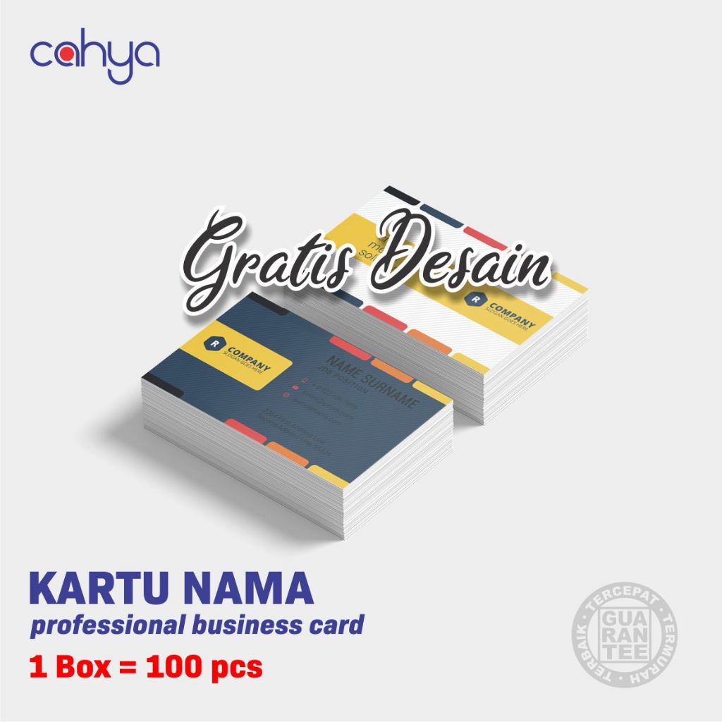 

Kartu Nama Desain Custom Isi 100pcs