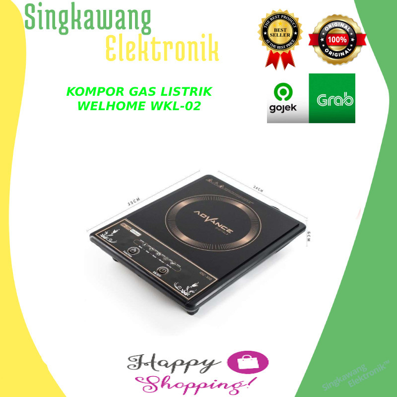 KOMPOR GAS LISTRIK WELHOME WKL-02