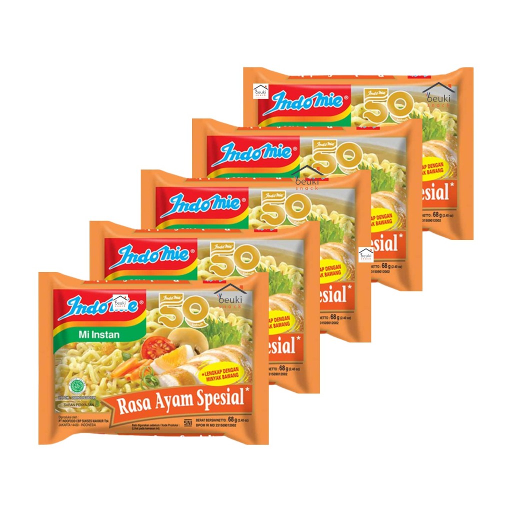 

5PCS Indomie Kuah Ayam Spesial Lengkap dengan Minyak Bawang