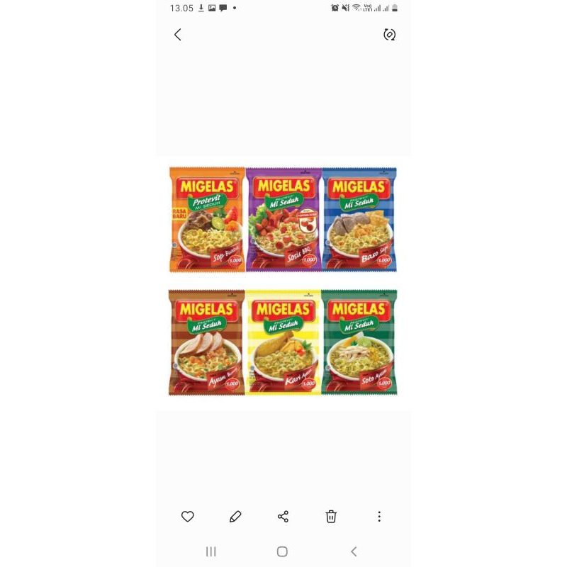 

mie gelas all variant rencengan isi 10 bks