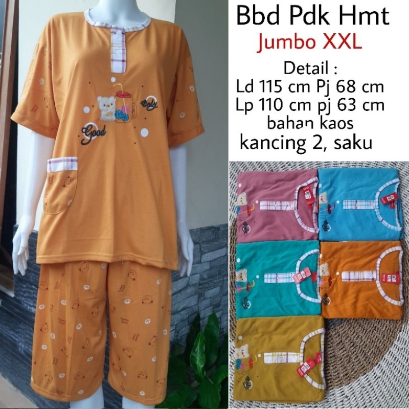 baju tidur jumbo XL hermit WT - setelan babydoll murah bahan kaos
