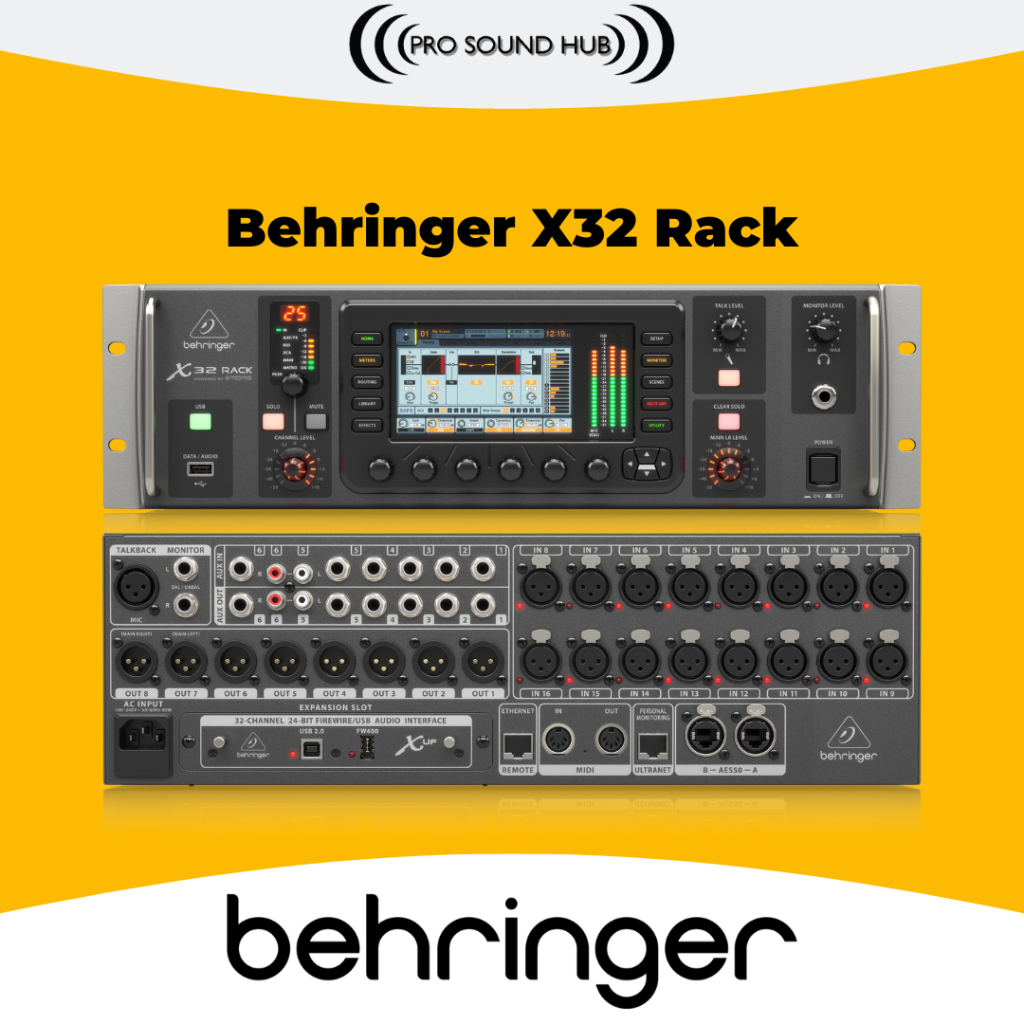 Behringer X32 Rack Mixer Digital X-32 X 32 Rackmount 16 Channel 8 Out