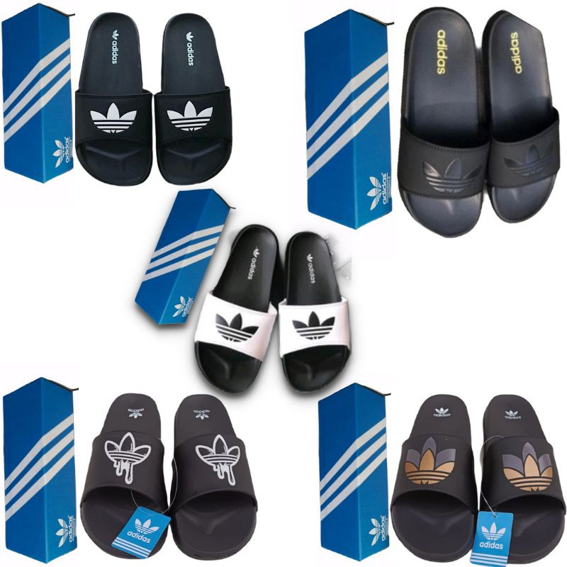Sandal Slide Adidas Slip On Pria & Wanita/Sandal Slide Adidas Cowo Cewe/Sendal Selop Adidas Terkait/