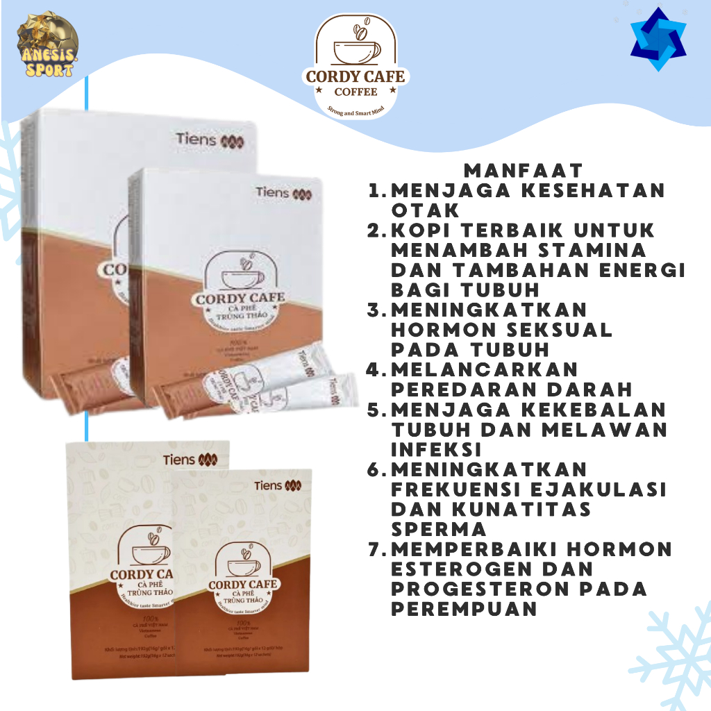

PROMO Cordy Coffe Cafe Kopi Penunjang Tahan Lama Dengan Jamur Cordyceps Biji Arabika Dan Robusta