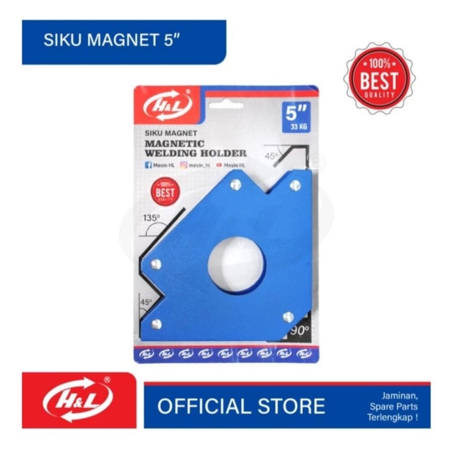 Siku Las Magnet 5 inch 75 LB - Angle Magnet 5 inci HL