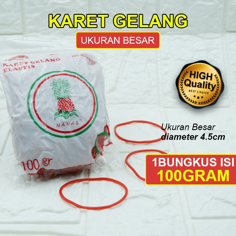 

Karet Gelang Ukuran Besar Tidak Mudah Melar Elastis 1 Bungkus Isi 100 Gram