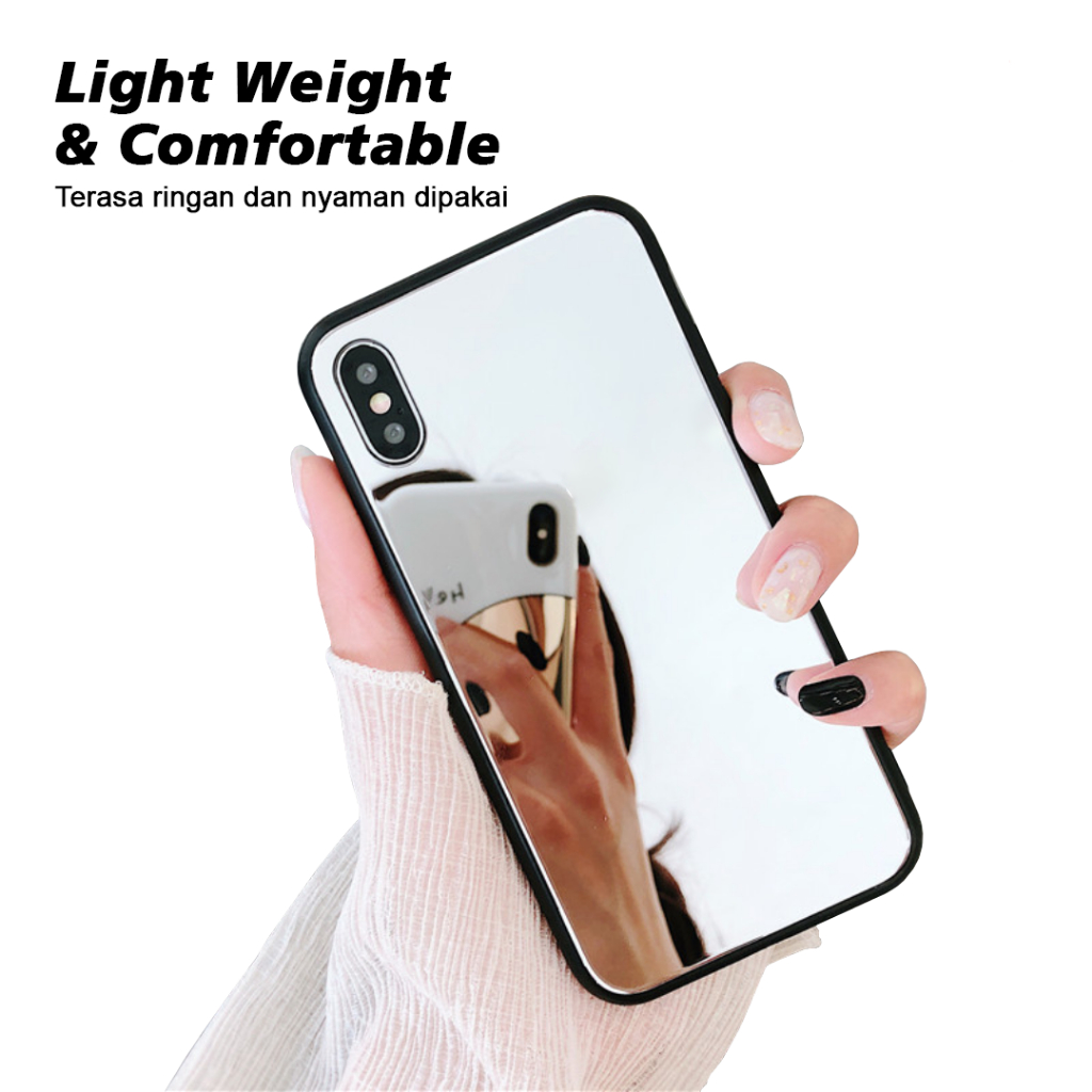 Case Mirror Case Cermin Vivo Y01 Y02 2022 Y15S Y16 Y17 Y15 Y12 Y12i