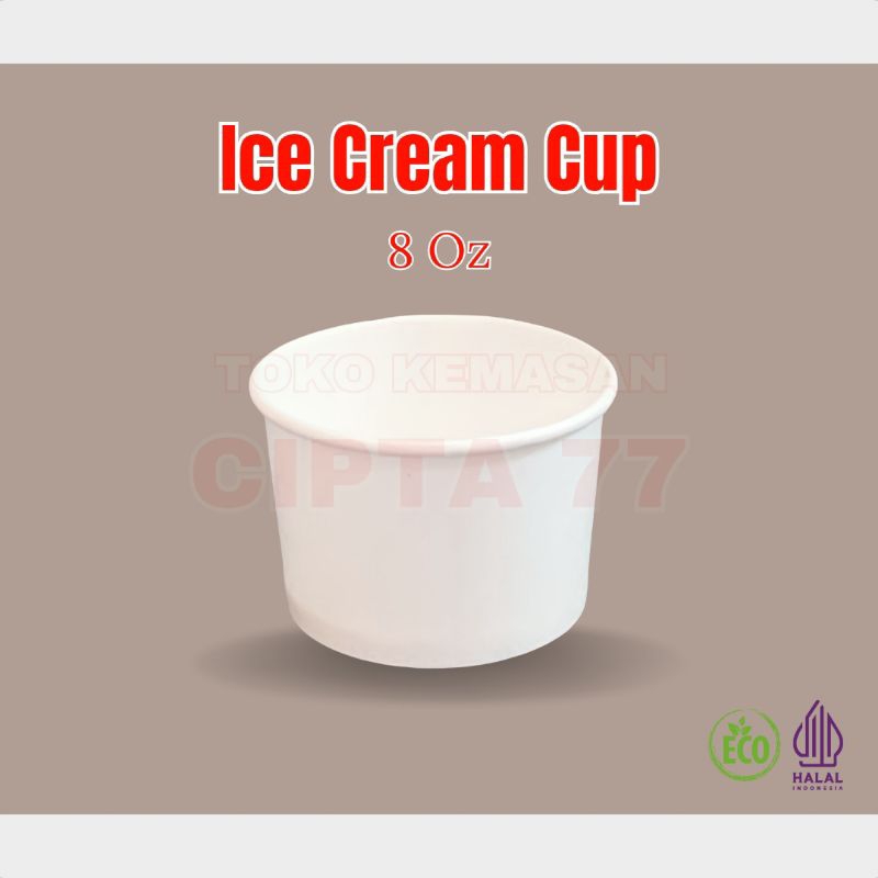 Paper Ice Cream Cup 4 Oz & 8 Oz