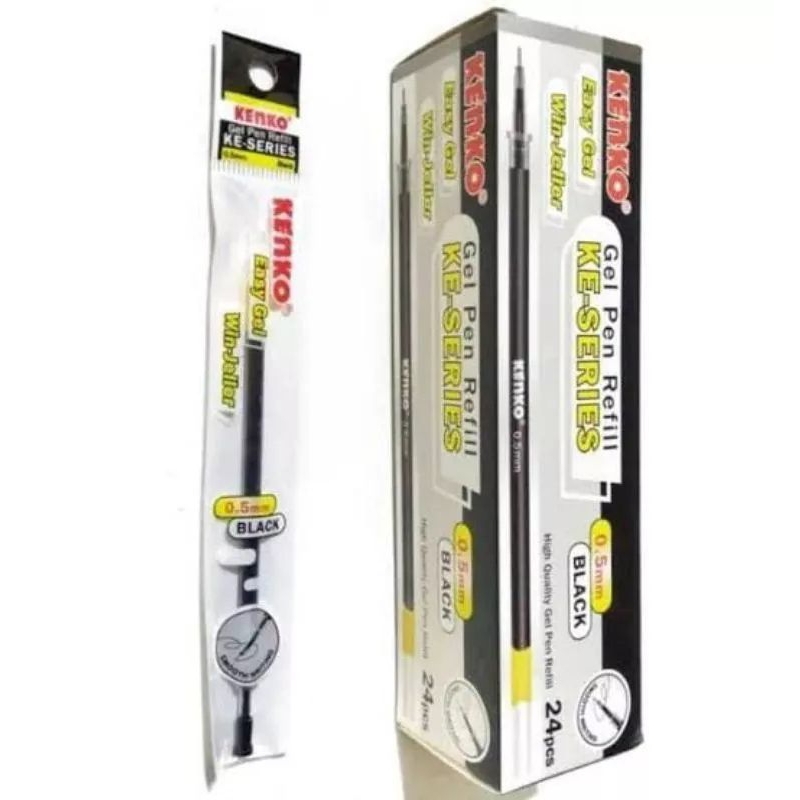 

Refill isi ulang easy gel kenko ke-series hitam dan biru isi 24 pcs