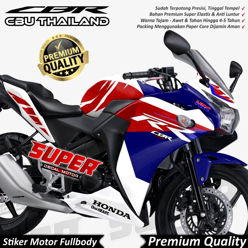 Stiker Decal CBR 150r CBU Thailand Full Body Variasi Konsep Livery 1000