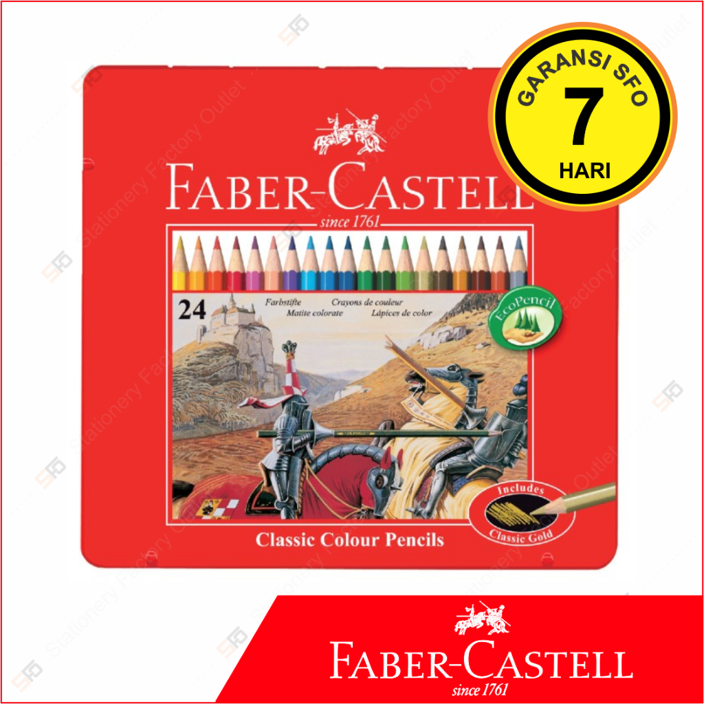 

Pensil Warna Faber Castell Isi 24 Tin Case - SFO Semarang Official