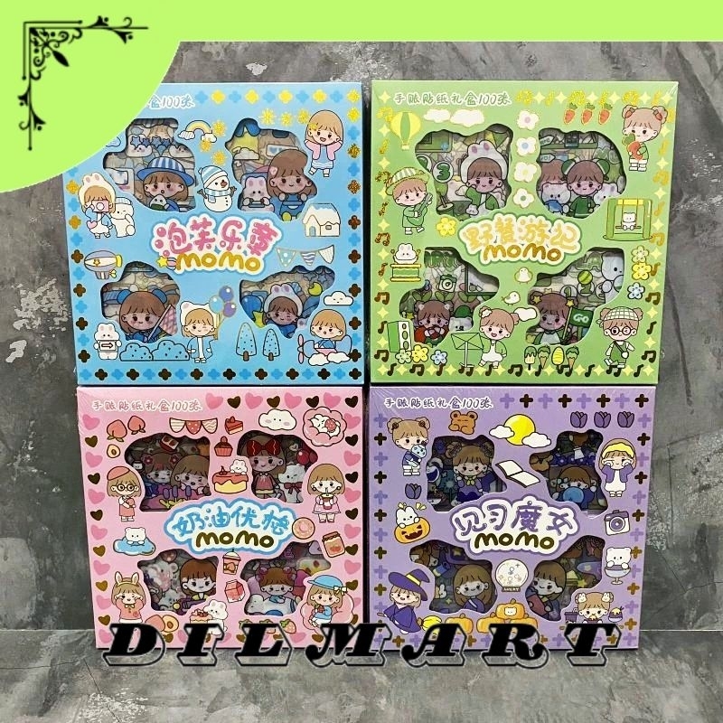 

(pcs) stiker momo lucu anti air 100lbr rendum ya