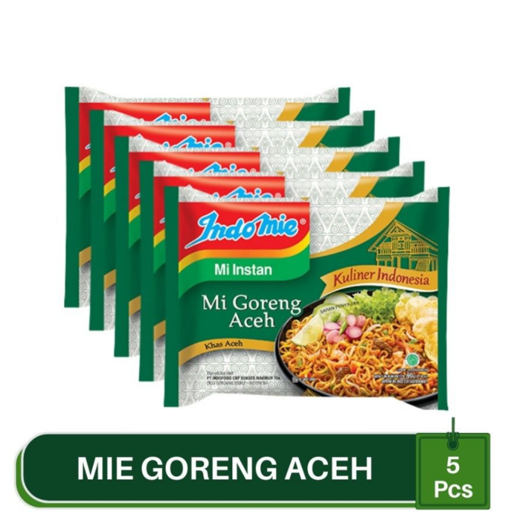 

Mi Instan Indomie Mi Goreng Aceh 5 pcs 90 gr Noodle Mie Instant