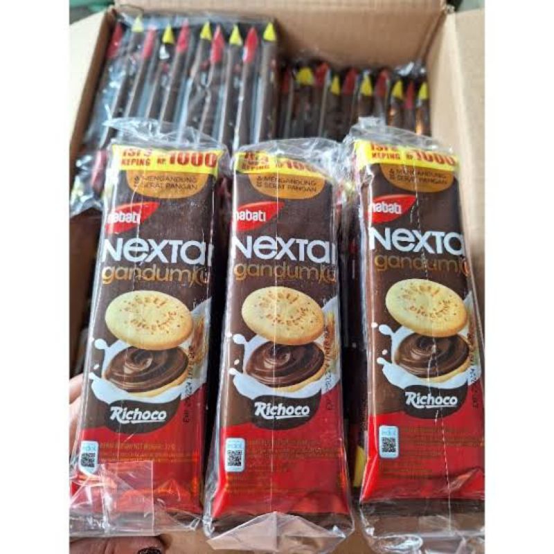 

NEXTAR GANDUM BISKUIT SANDWICH CREAM COKLAT MIX GANDUM SUSU