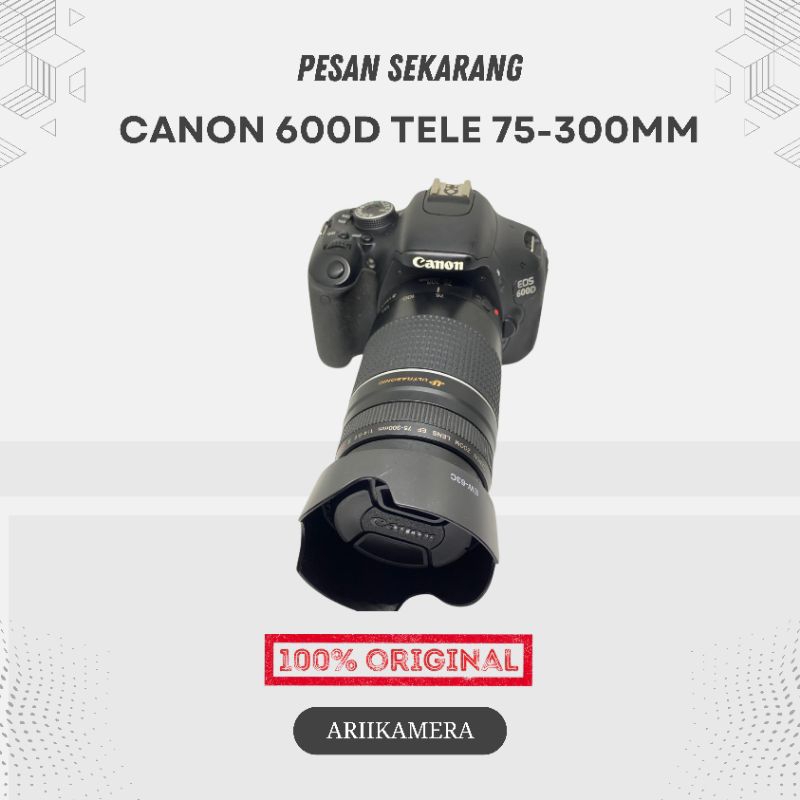 PEKET HEMAT FOTO BOLA CANON 600D LENSA TELE 75-300MM