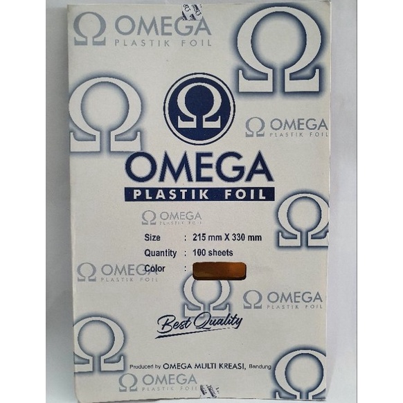 

KODE F66G omega plastik foil emas silver biru merah glitter