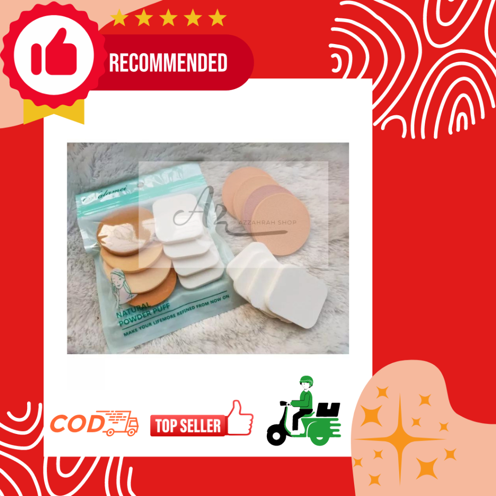 Spon Bulat/Spon isi 8/ Spon Make Up/Spon Lembut/Spon Murah/Spon Muka/Spon Bedak/Spon 1 set