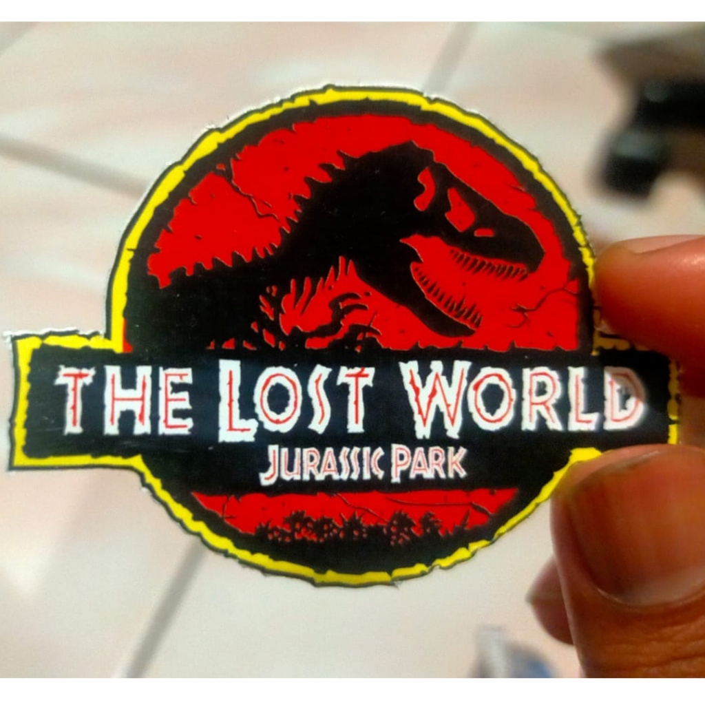 2 Stiker The Lost World : Jurassic Park Vinyl Plastik (Anti Air)
