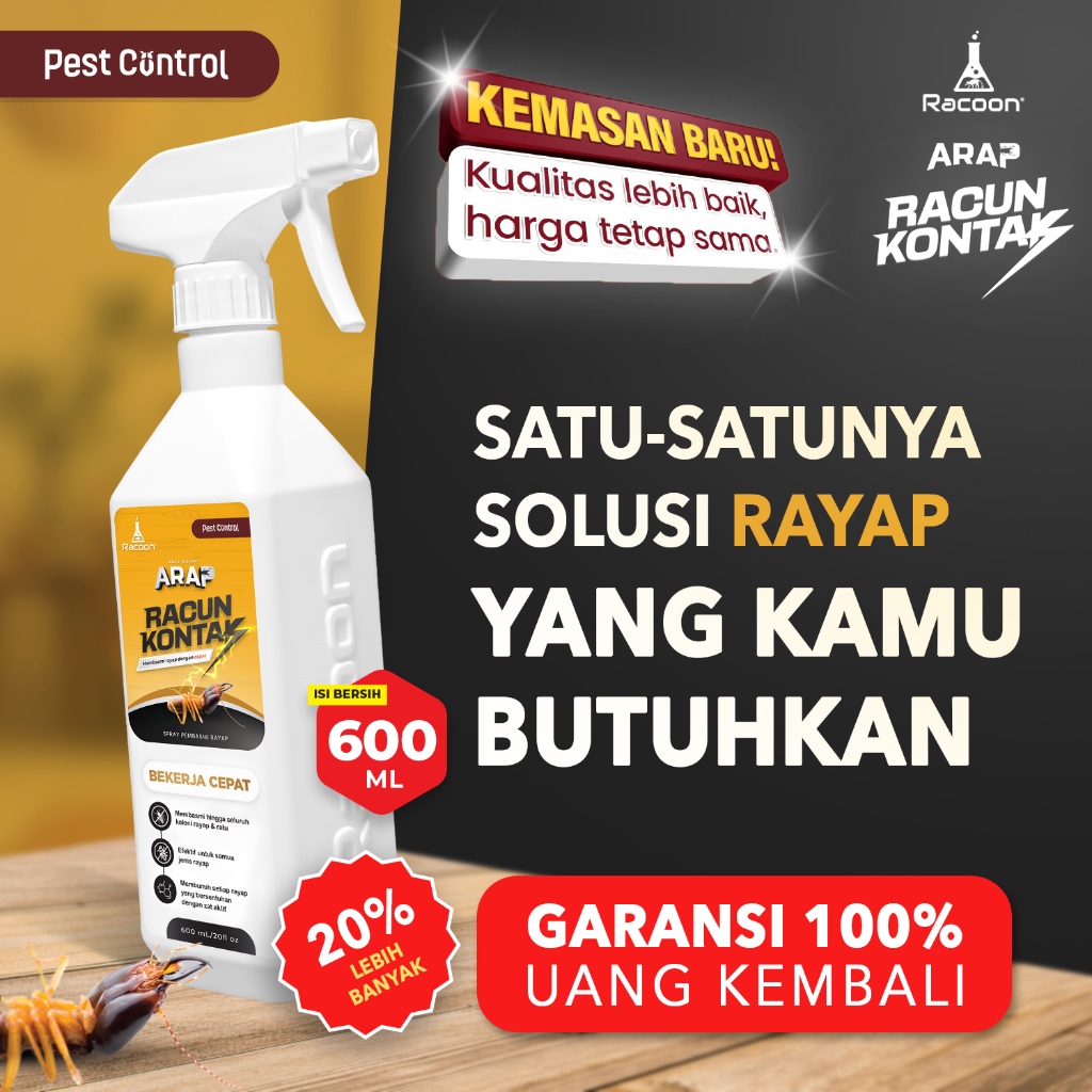 Racoon Anti Rayap Racun Kontak ARAP Quick Action 600 ml Garansi 100% Uang Kembali
