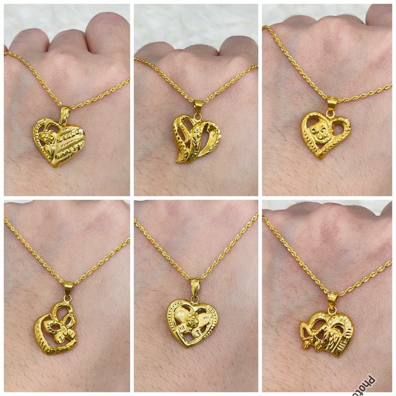 paket kalung plus liontin love kupu kupu elegant emas asli kadar 700