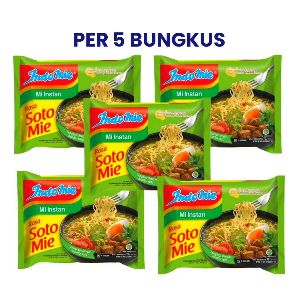 

Indomie Soto per 5 pcs,makanan lezat dan bergizi