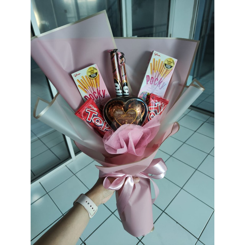 

valentine buket ready stock bogor/ snack buket ready bogor