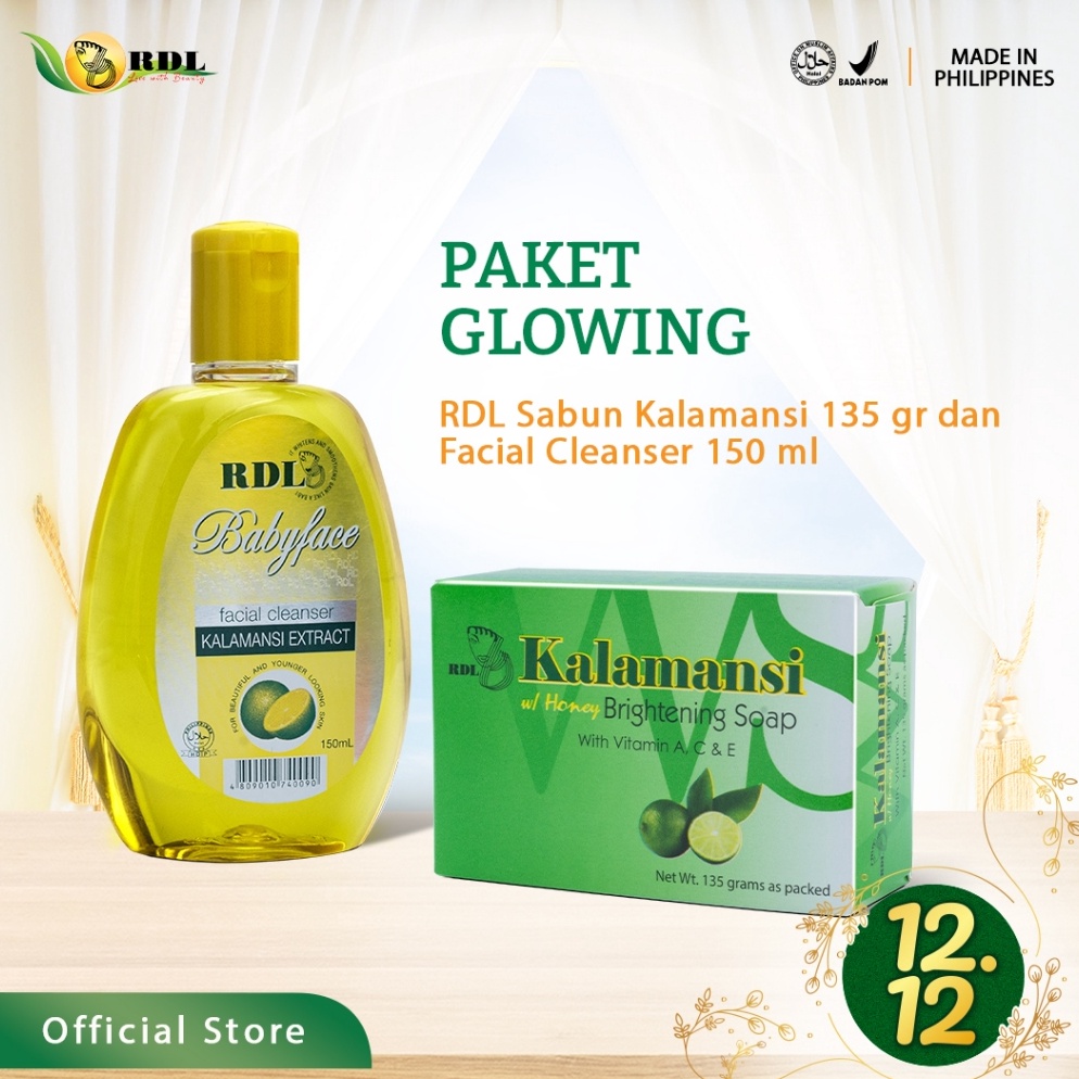 TERLARIZZZ Paket Glowing RDL Sabun Kalamansi x Facial Cleanser Jeruk Nipis Paket Skincare Wajah Berm