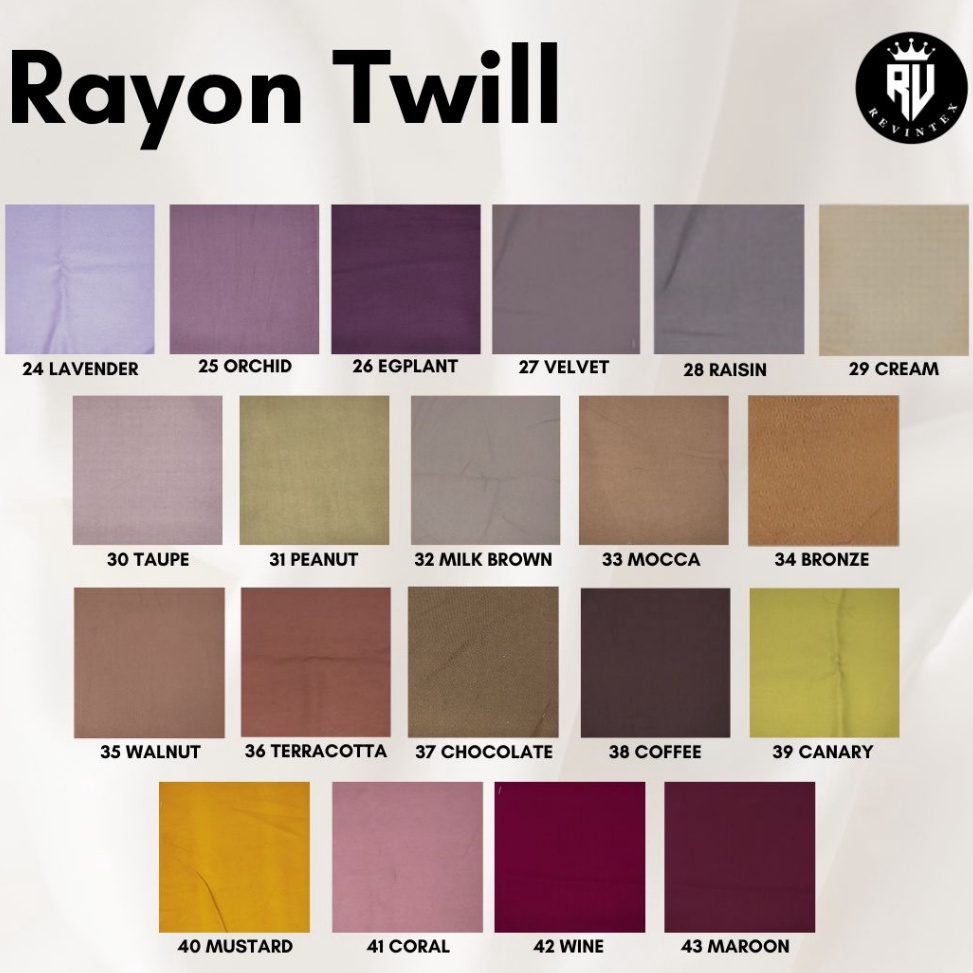 Lagi murah Kain Rayon Twill IMPORT PREMIUM GRADE A warna 2443 REVINTEX BANDUNG kualitas terbaik polo