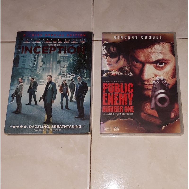 dvd original INCEPTION dan PUBLIC ENEMY NUMBER ONE
