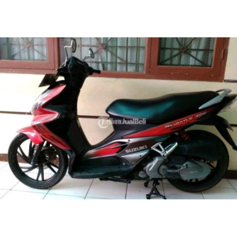 STRIPING SUZUKI SKYWAVE 125 TAHUN 2008 WARNA HITAM MERAH