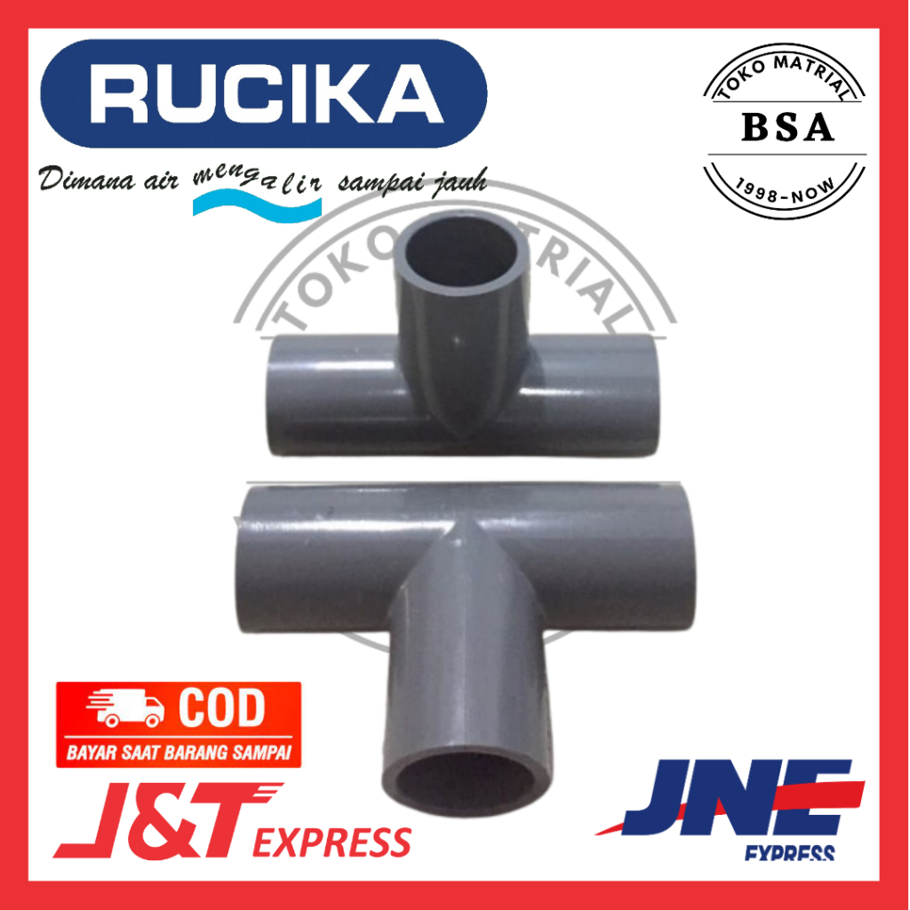 TEE AW 1“ / 1 1/2" 1 1/4" FITTING PIPA PVC MERK RUCIKA / SAMBAUNGAN PIPA PVC AIR TEE RUCIKA
