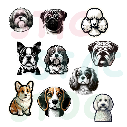 

[SET DOG SERIES] Sticker Tempel Aesthetic Laptop, HP, Helm, Tumbler