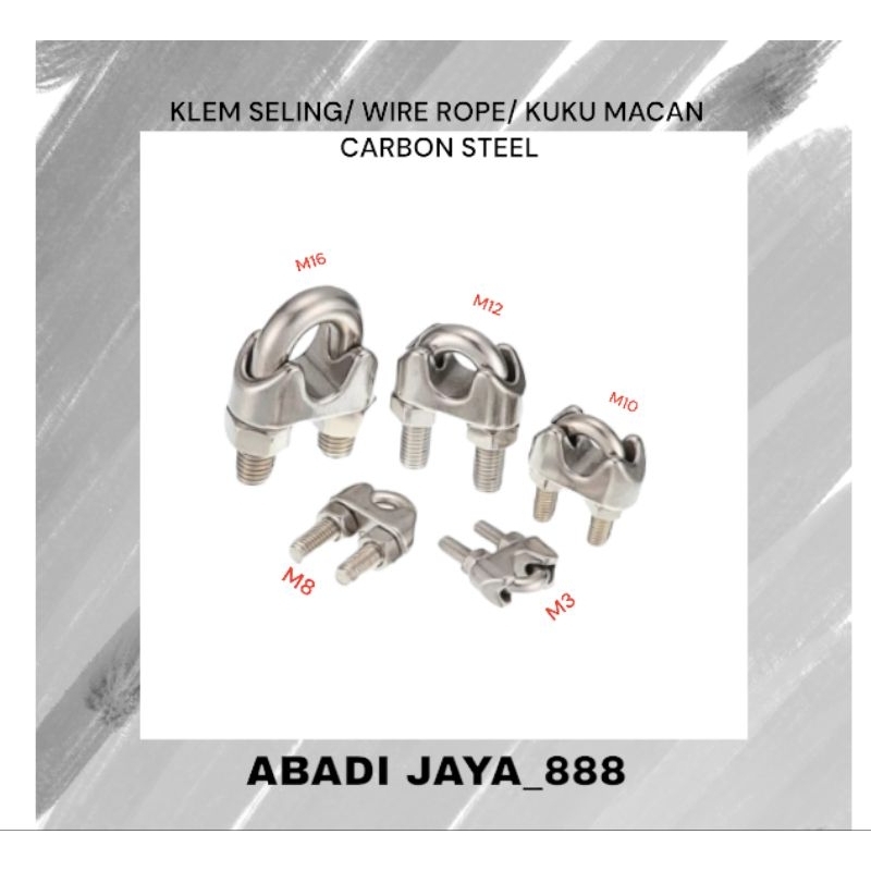 KLEM SELING/ WIRE ROPE/ KUKU MACAN 8MM