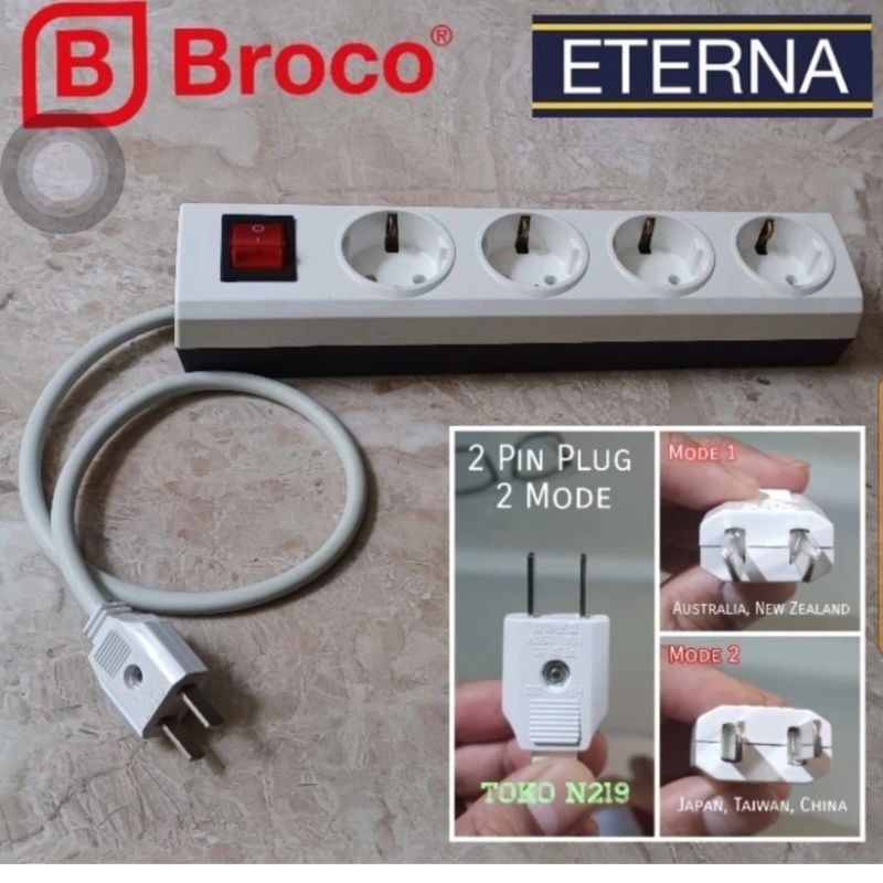 AEBRAND Colokan Listrik Taiwan Jepang US Plug Adapter Over Steker - Stop Kontak Australia New Zealan