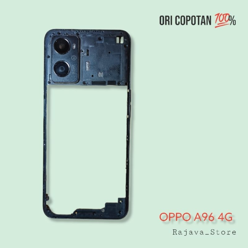 Bazel bezzel frame tengah tutup kaca kamera belakang oppo a96 4g ori original cabutan copotan asli