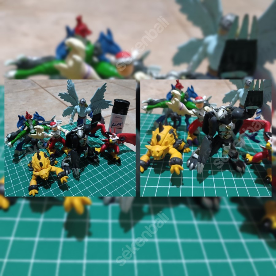 Preloved Set Action Figure Digimon Vintage Mainan Digimon Jadul Tazos