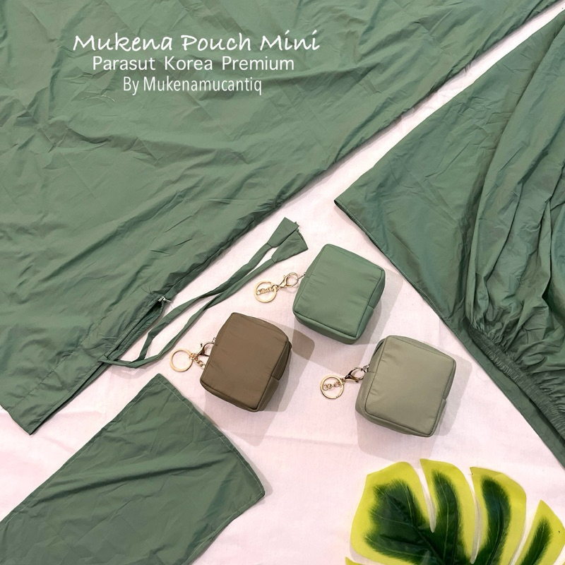 Mukena Travel Parasut 2in1 Pouch Kotak Resleting