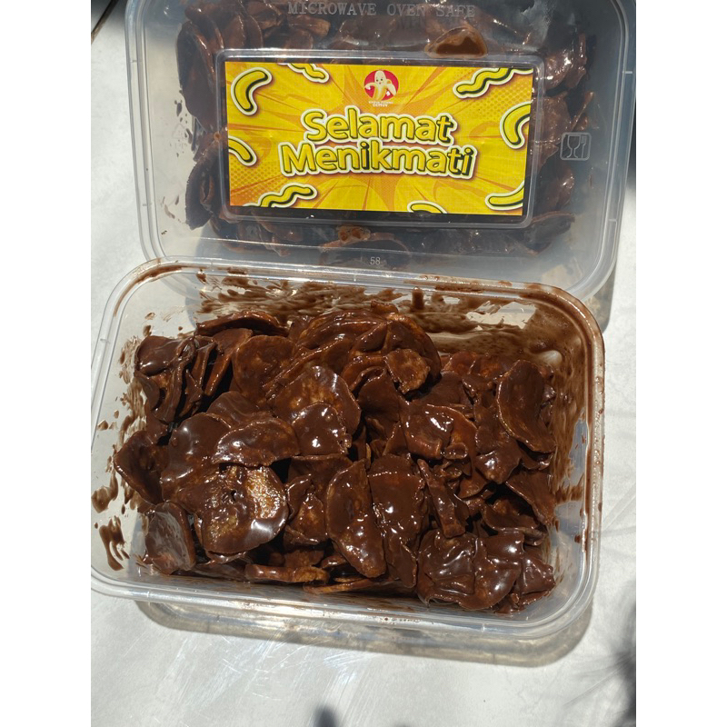 

Keripik Pisang Gemoy Coklat Lumer Cemilan Manis