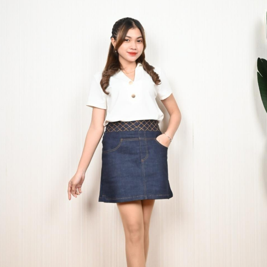 Felicia Denim Skirt / Mini Denim Skirt / Rok Denim Wanita / Rok Mini Denim Wanita / Mini Skirt Woman