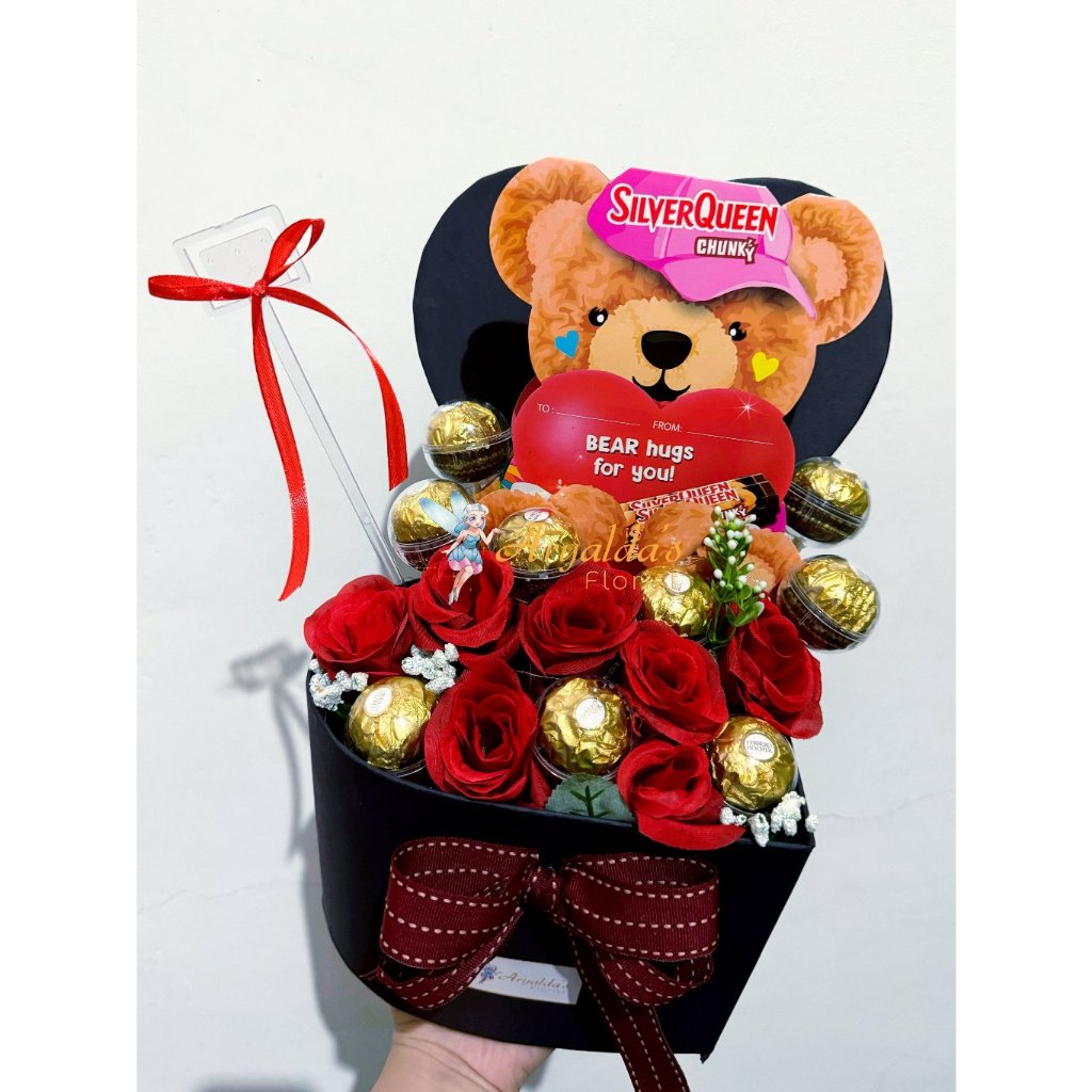 

Flower Chocolate Love Box Valentine's Day Gift | Box Bunga Cokelat Teddy Bear Beruang Hadiah Pacar, Valentine, Anniversary, Valday, Birthday, Ulang Tahun, Love, Hari Ibu, Mother's Day, Coklat, Ferrero Rocher | Box Rumah Bouquet, Bucket, Buket, Boquet