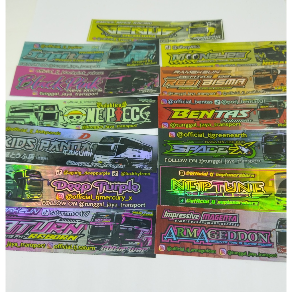 

PAKET STIKER TJ 13BIS HOLOGRAM ASLI PO